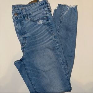 American Eagle Outfitters Women's Light Blue Skinny Jeans